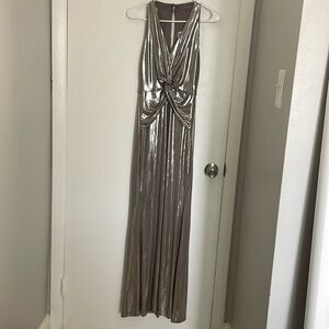 Eliza J Metallic Taupe Dress